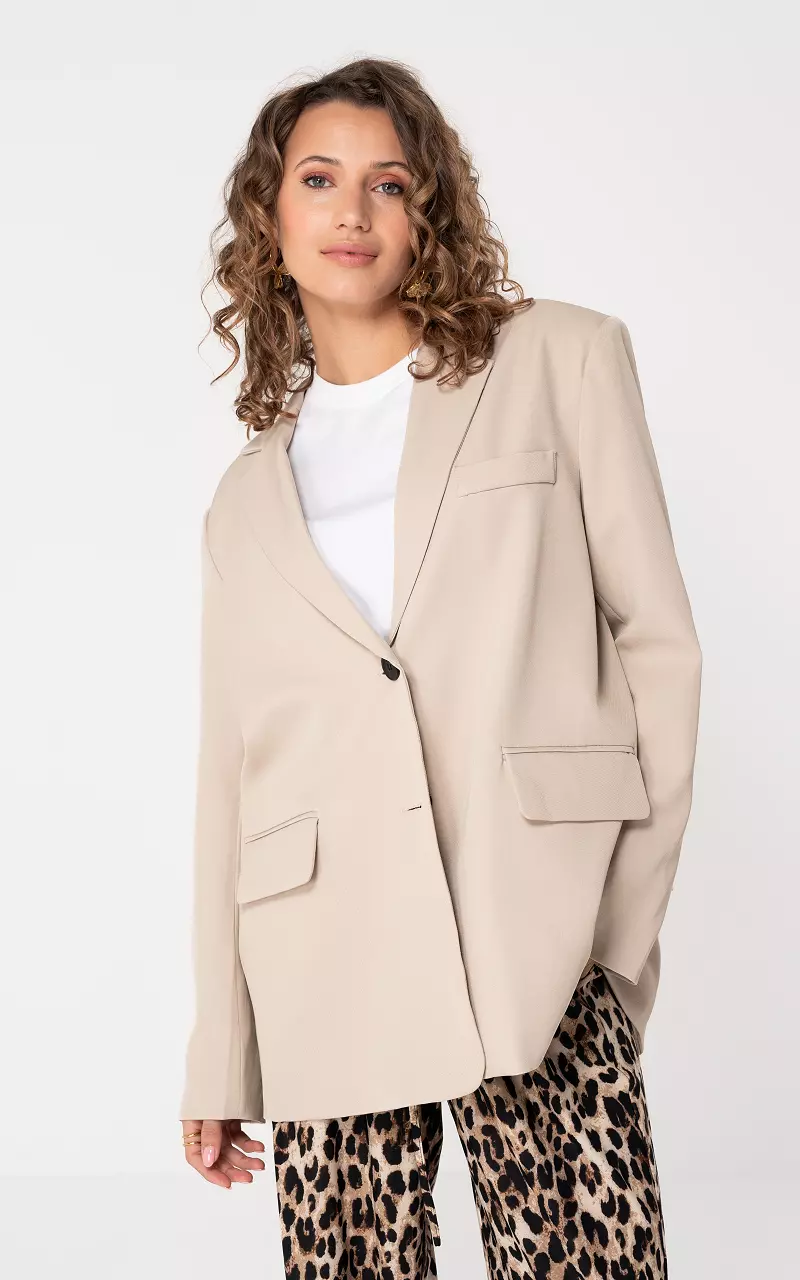 Blazer mit Rückendetail Beige