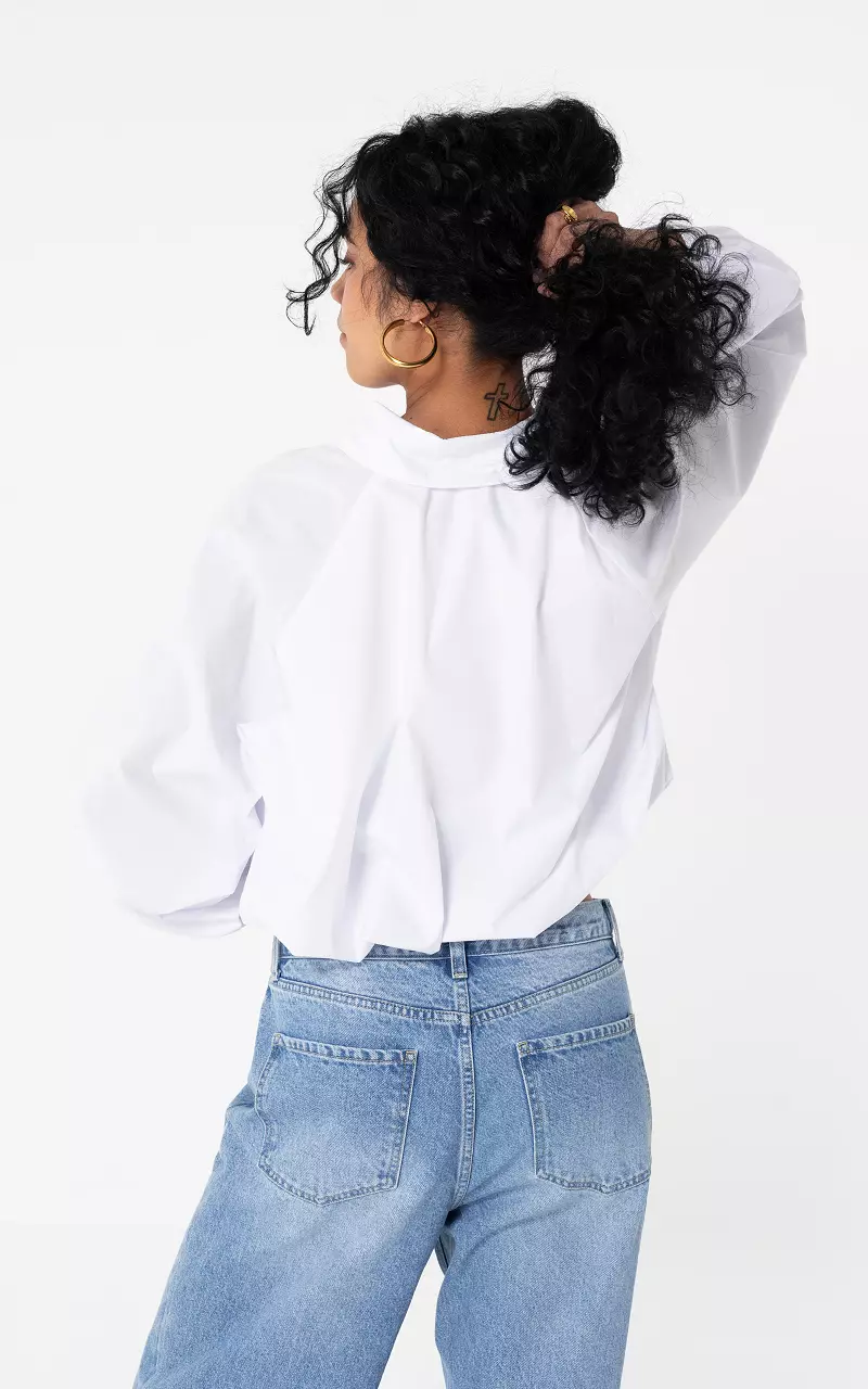 Cropped blouse White