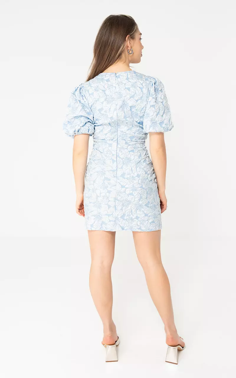 Jacquard Kleid Hellblau