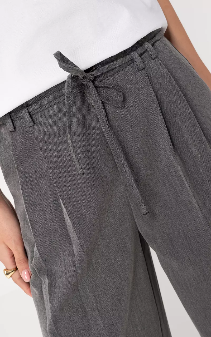 Wide leg broek Donkergrijs