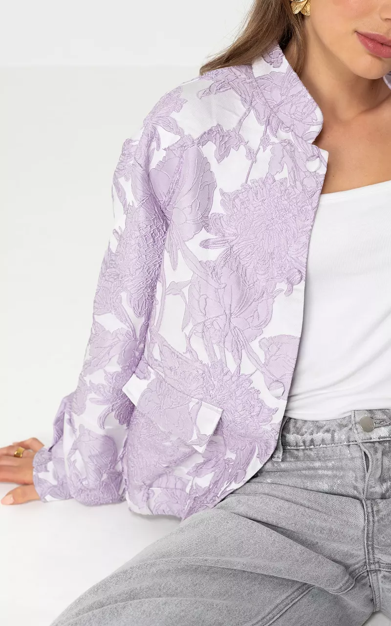 Jacquard bomber Lila