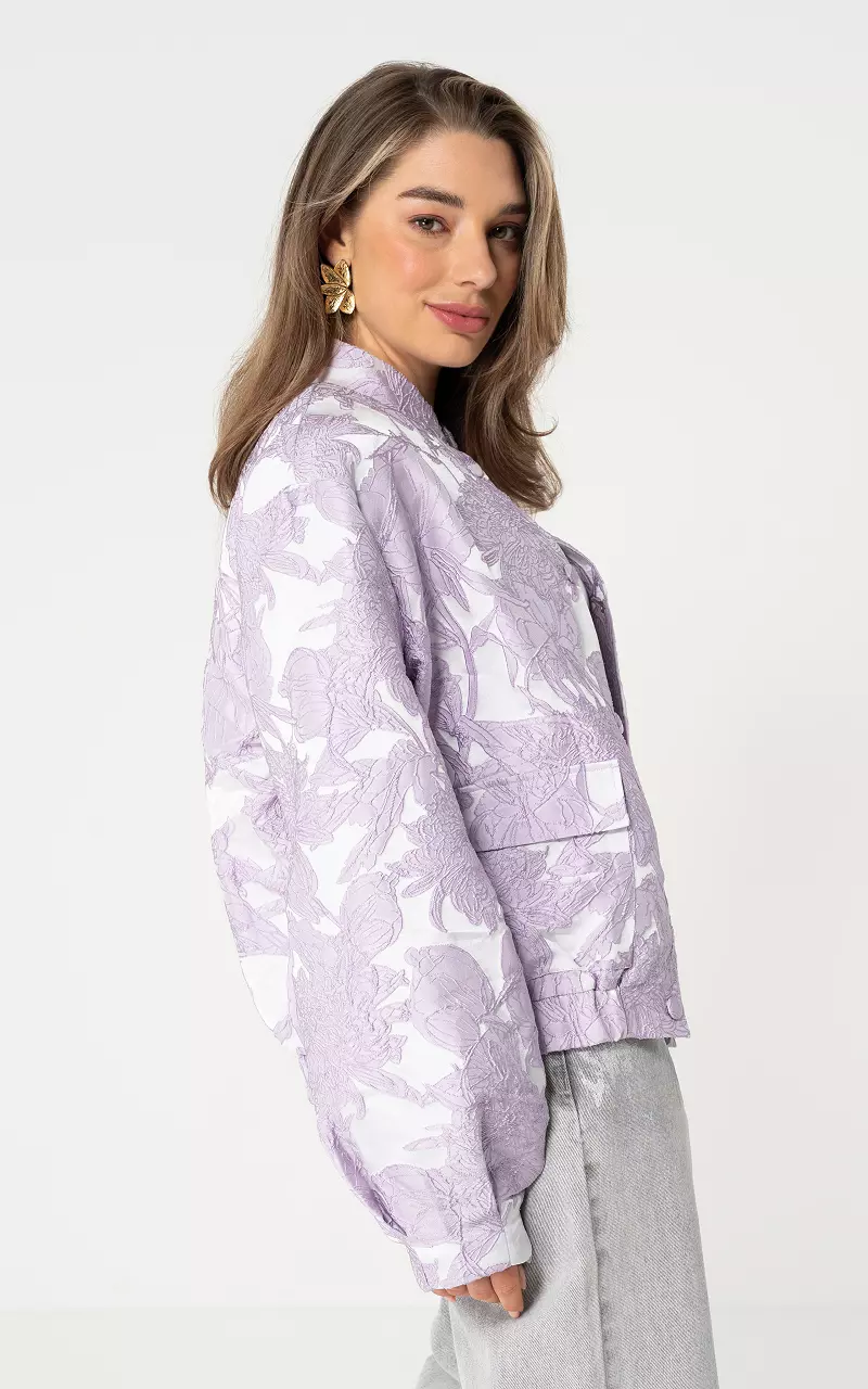 Jacquard bomber Lila