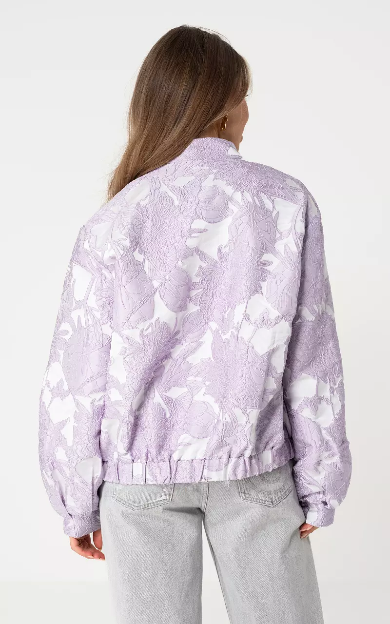 Jacquard bomber Lila