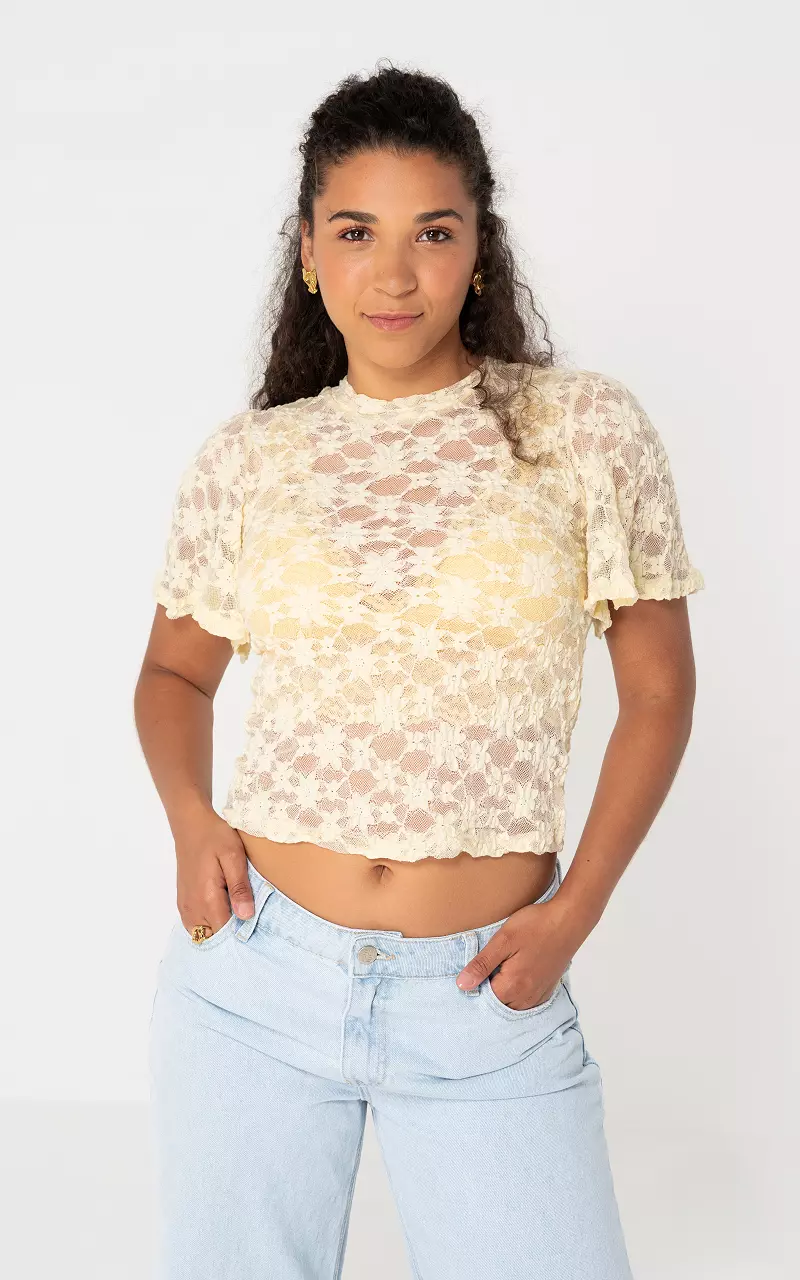 Lace top Light Yellow