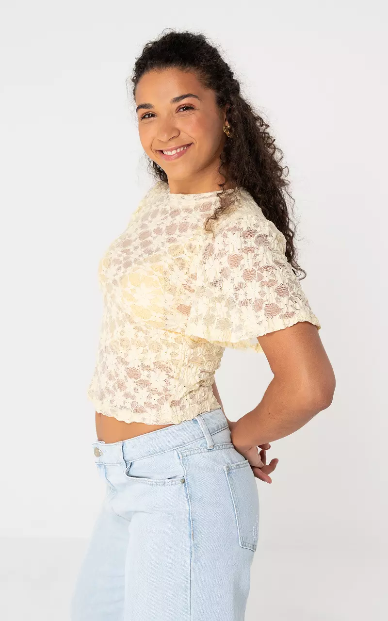 Lace top Light Yellow