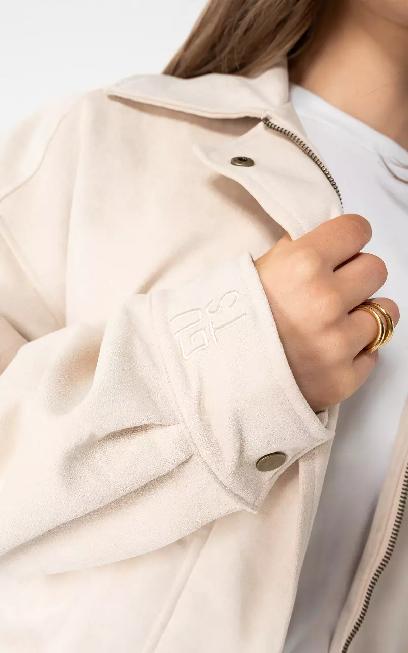 Suède look jacket Beige