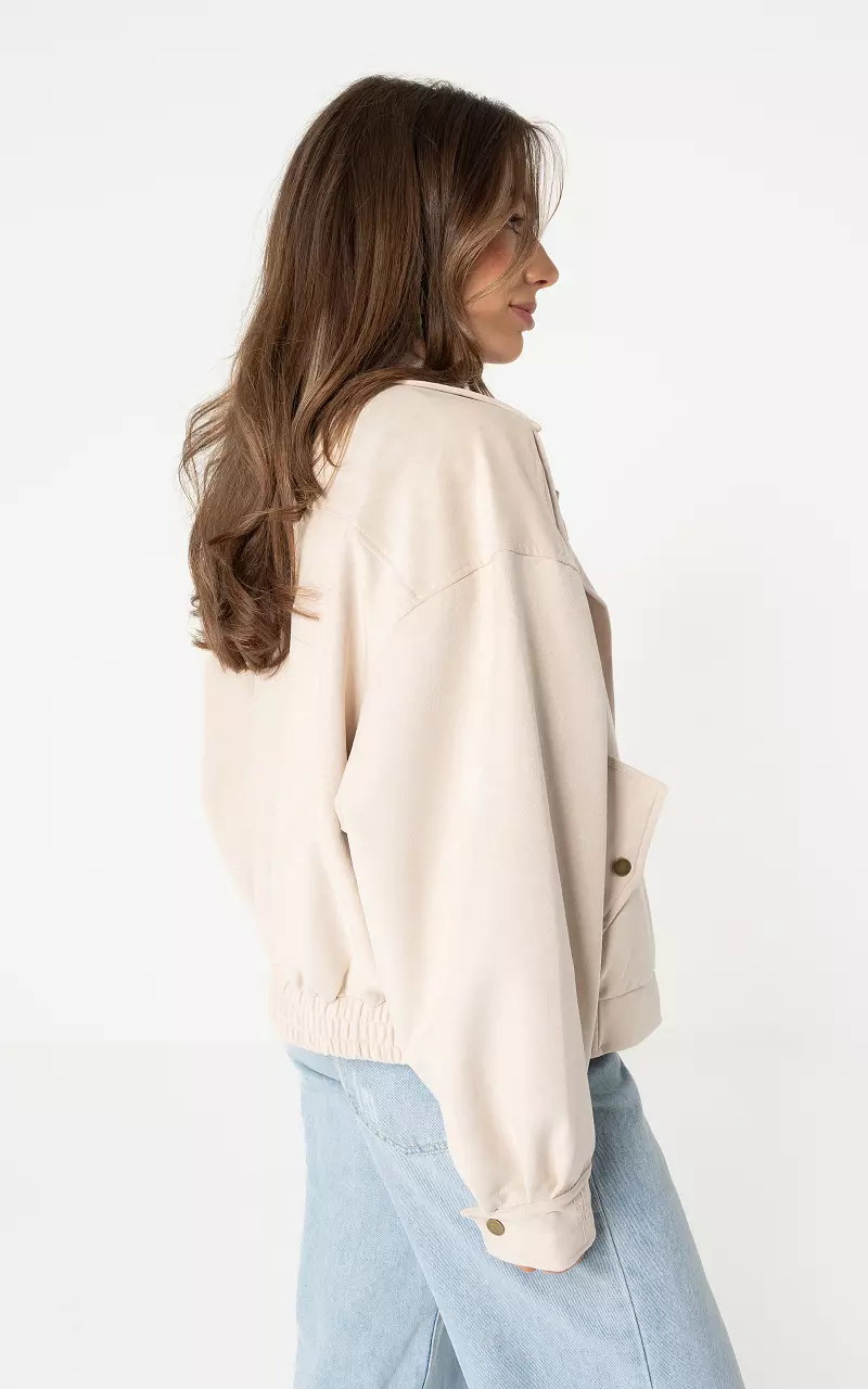 Suède look jacket Beige