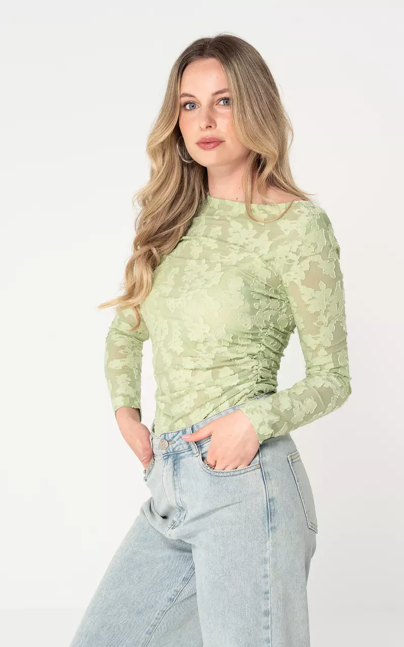See-through top Light Green