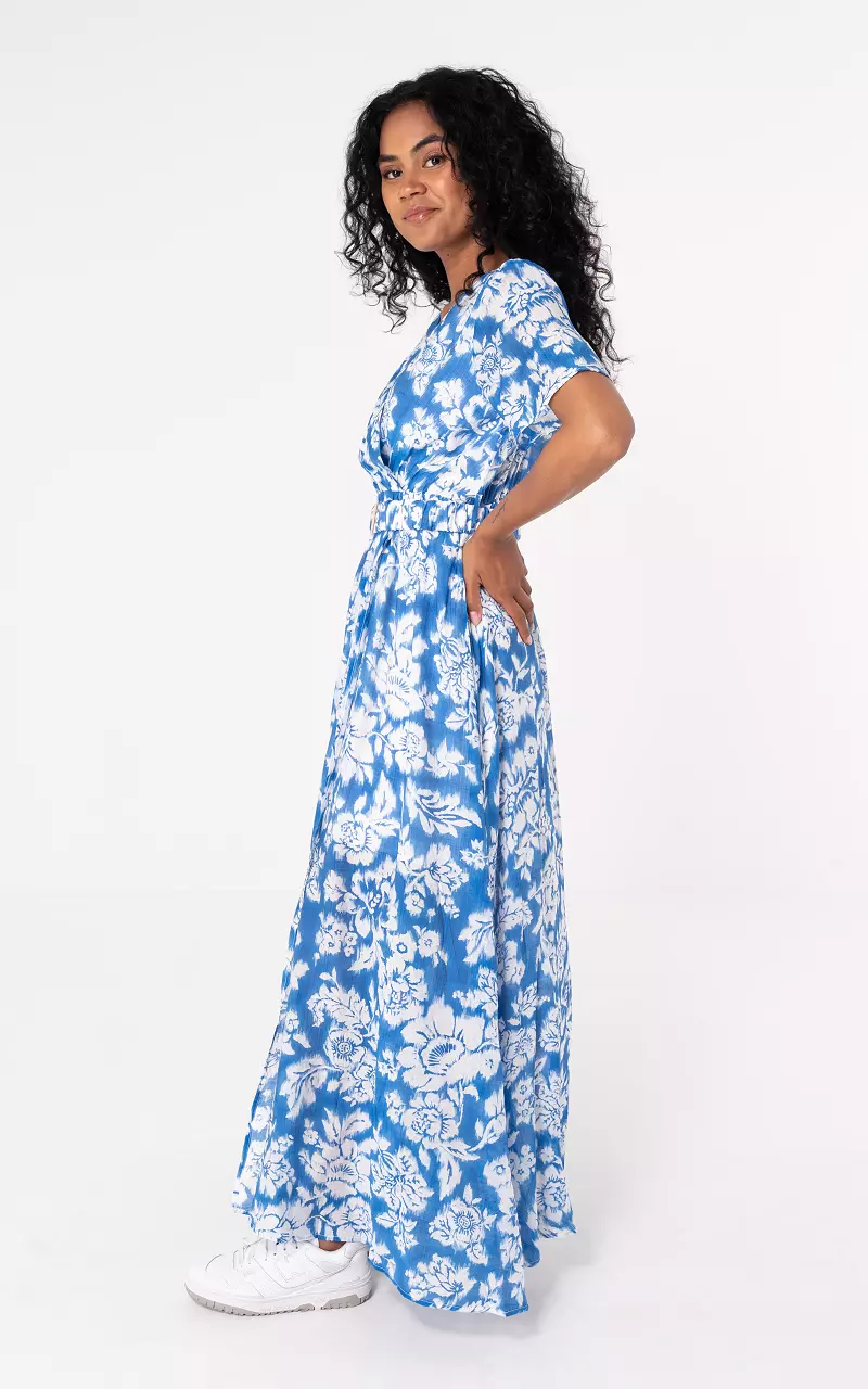 Maxi jurk Blauw Wit