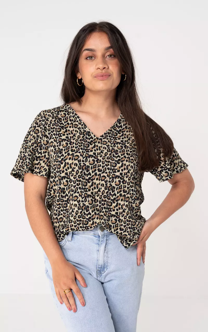 Shirt à imprimé Léopard