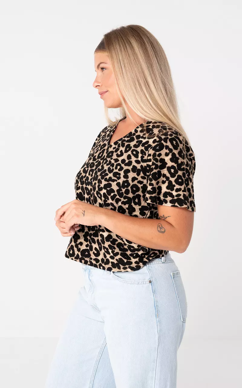 Shirt à imprimé Léopard