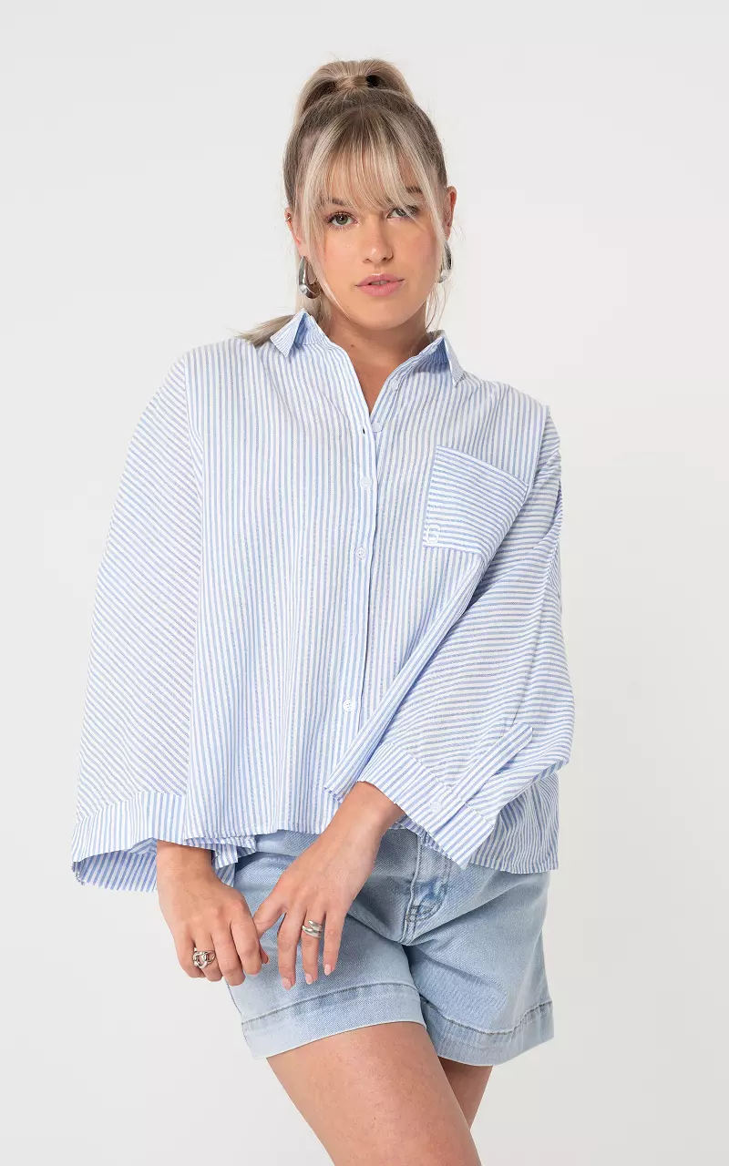 Oversized blouse White Light Blue