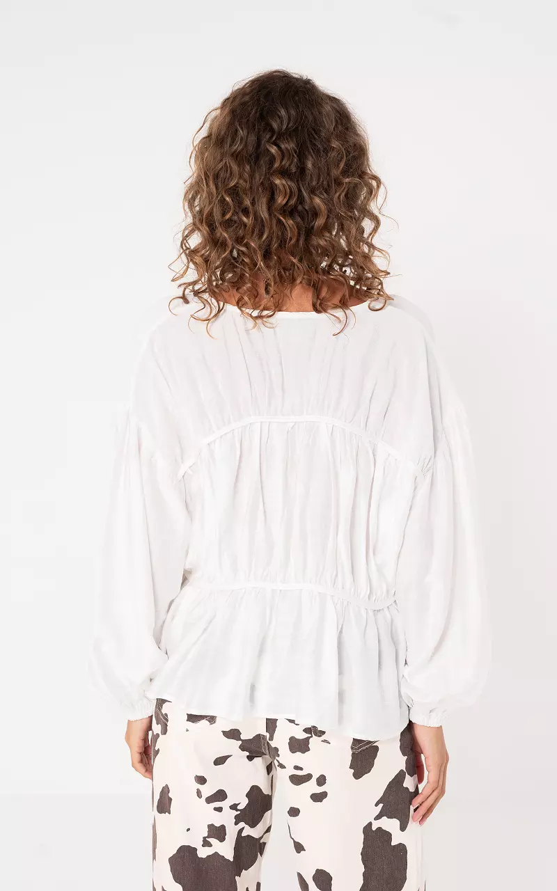 Blouse met strikdetail Wit