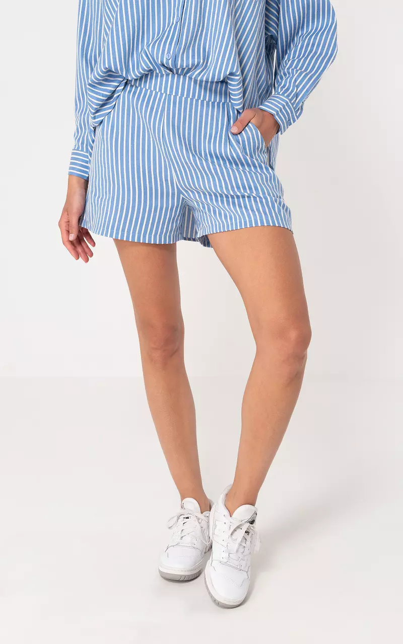 Striped shorts Blue White
