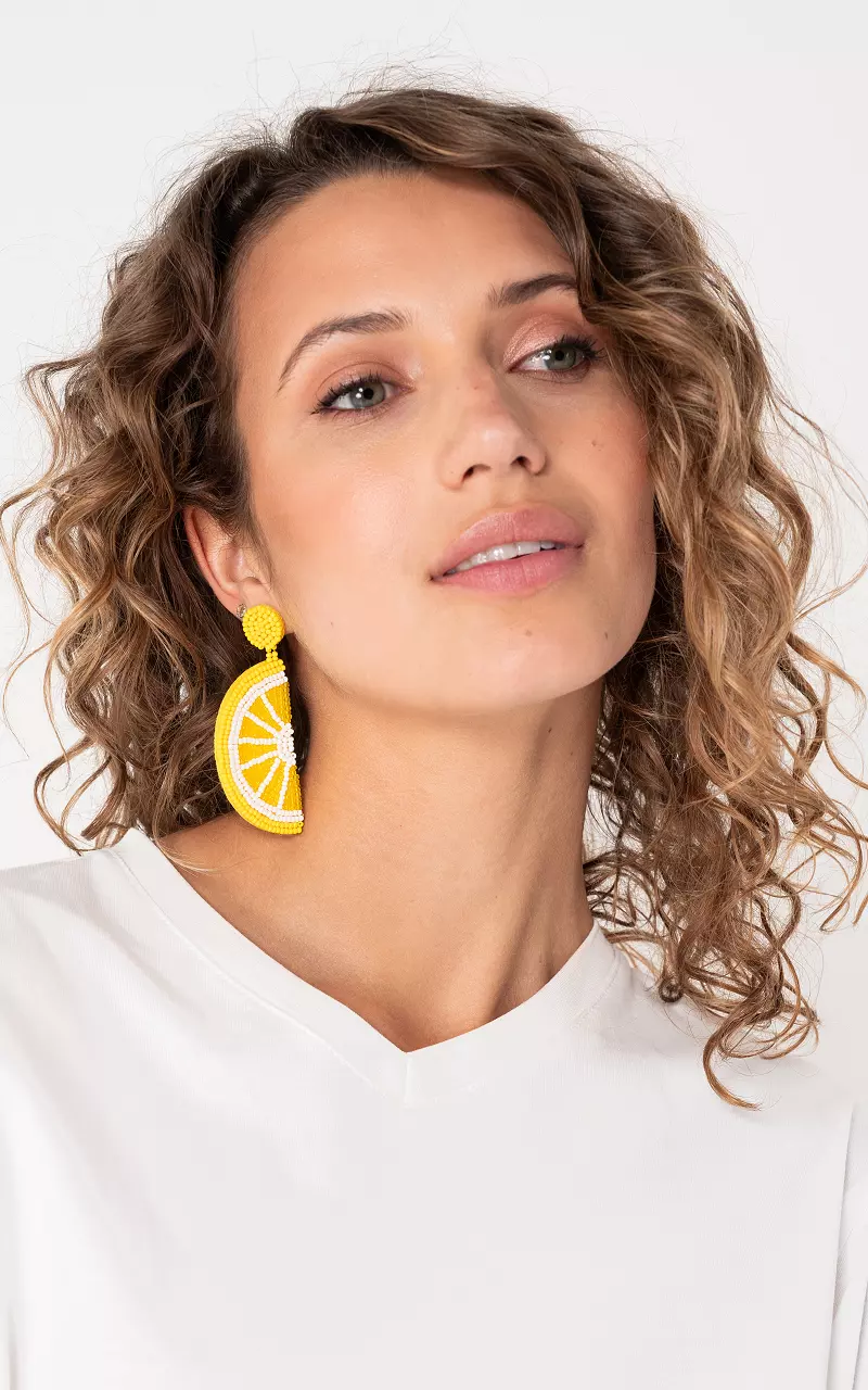 Lemon earrings Yellow