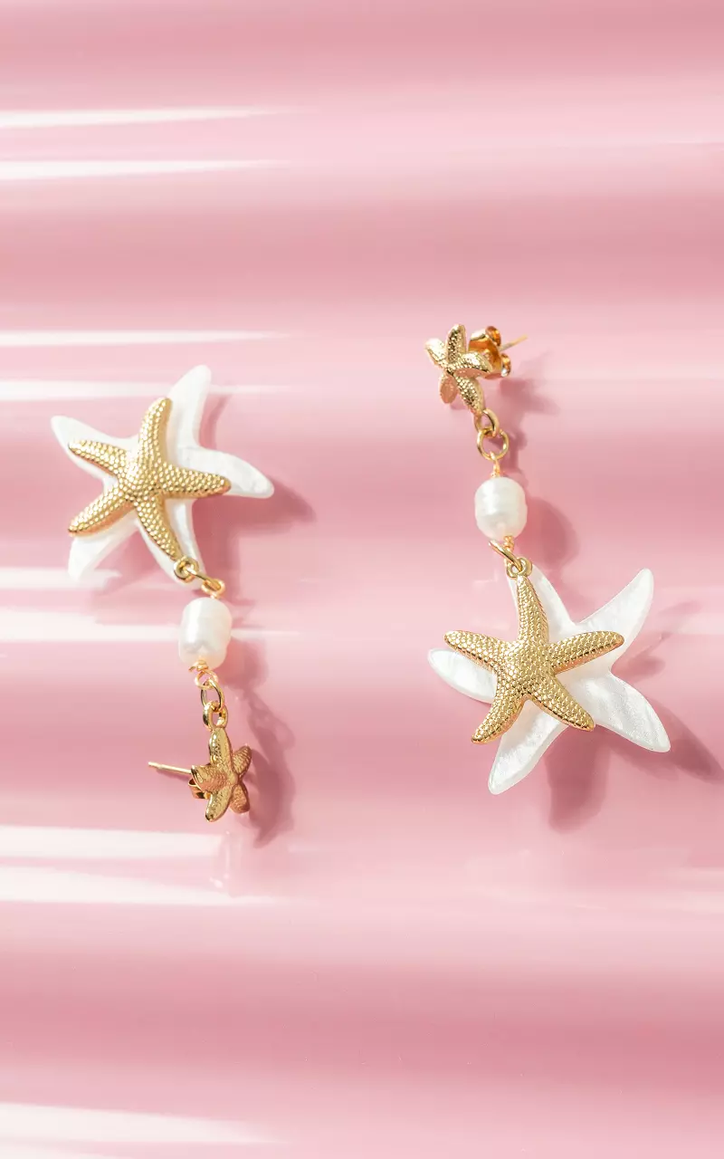 Boucles d’oreilles en acier inoxydable Or Blanc