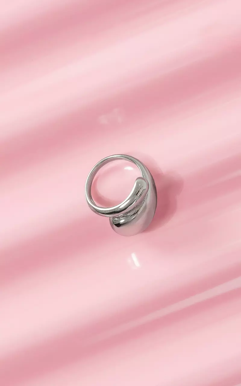 Ring stainless steel Zilver