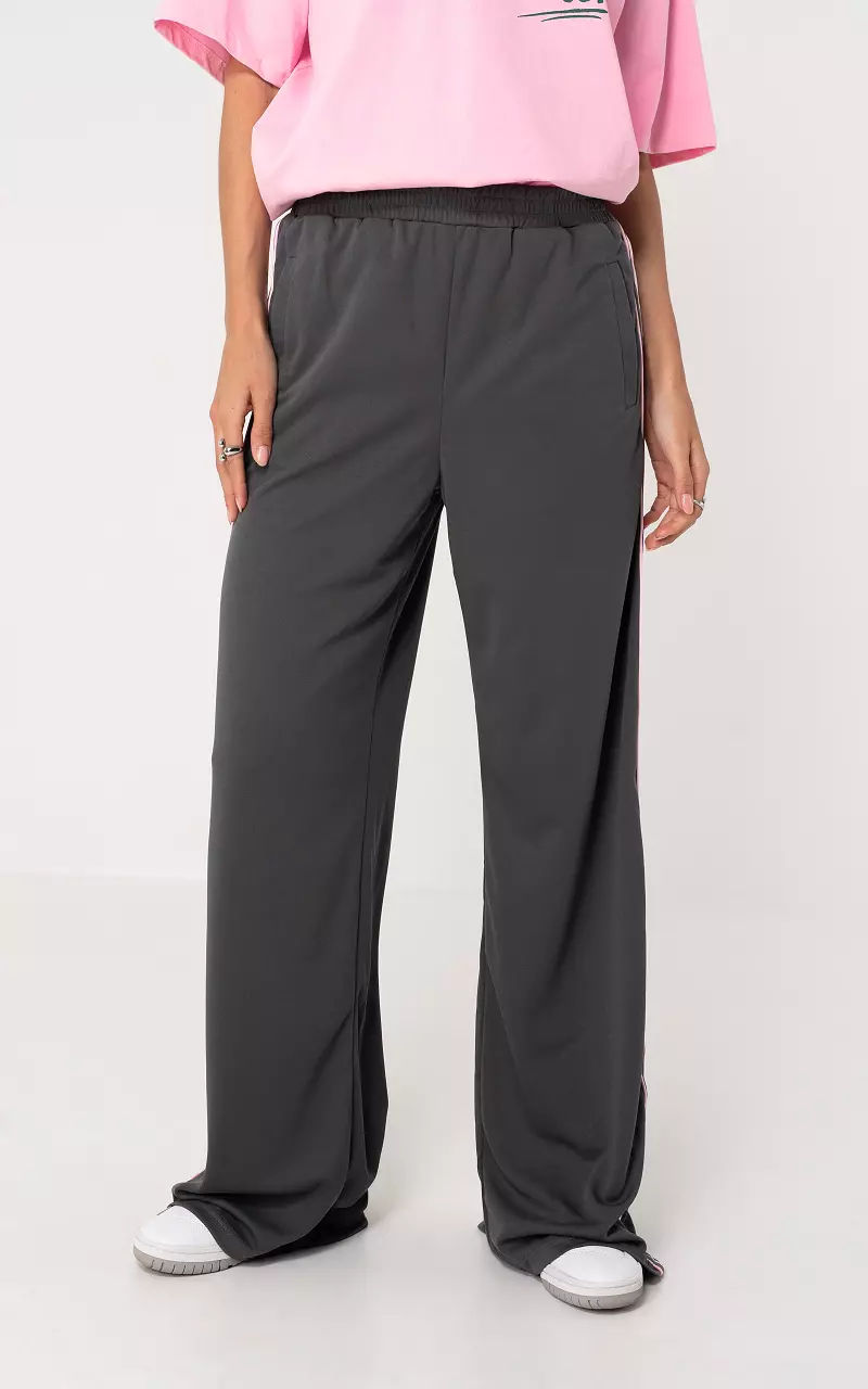 Striped pants Dark Grey Light Pink