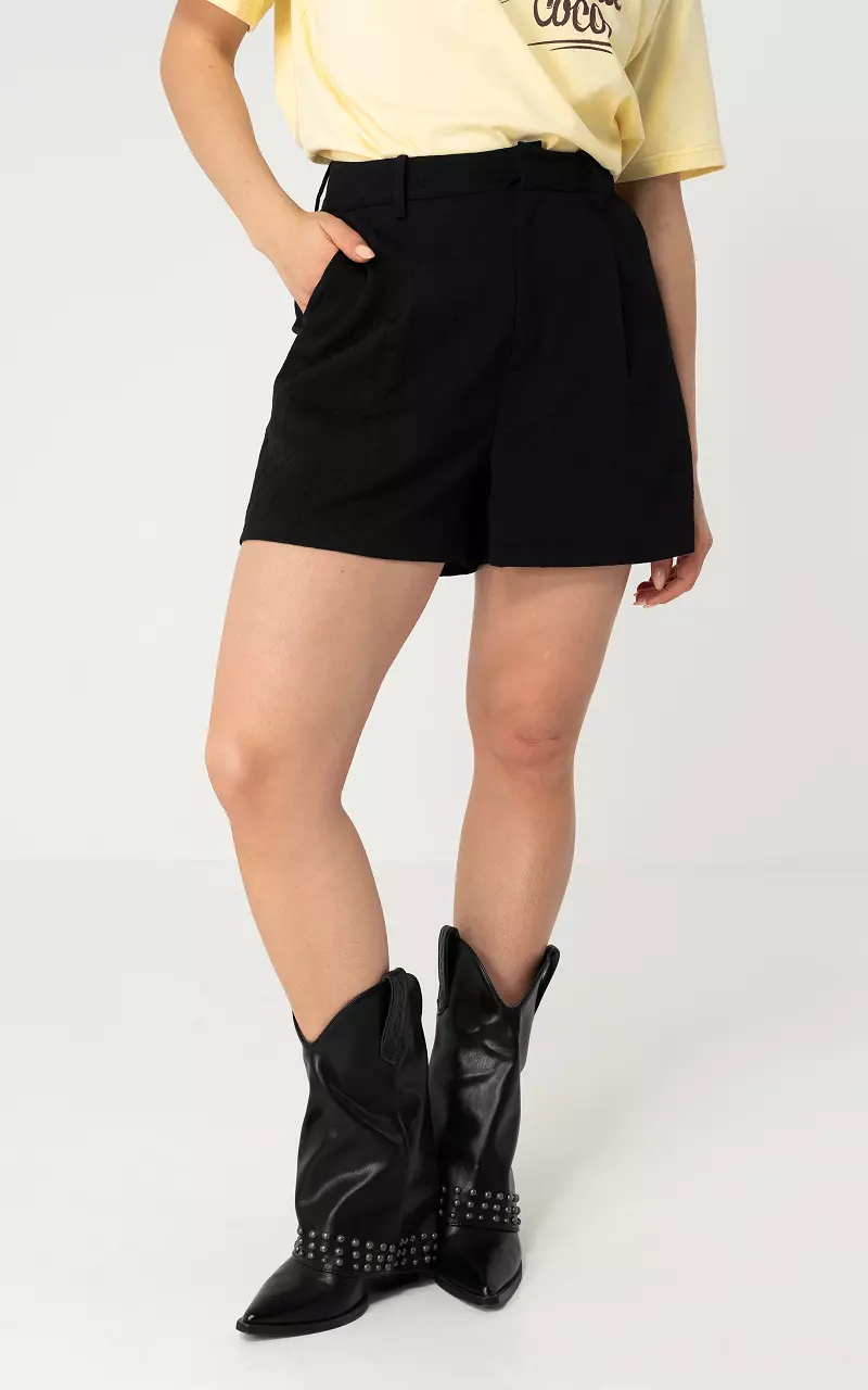 Paperbag short Zwart