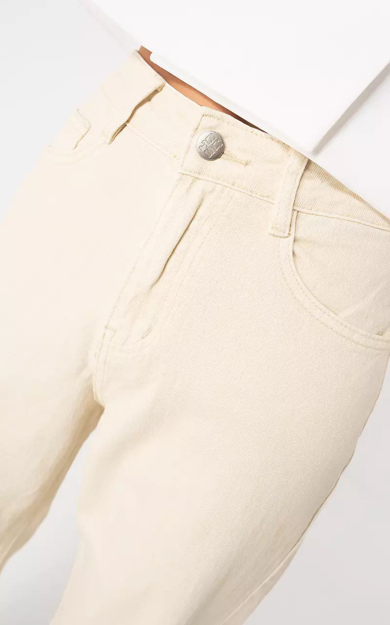 Wrap jeans Cream