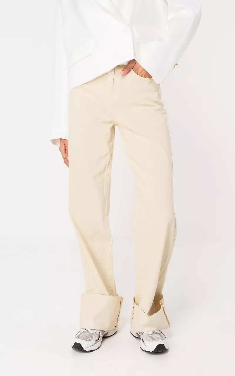 Wrap jeans Cream