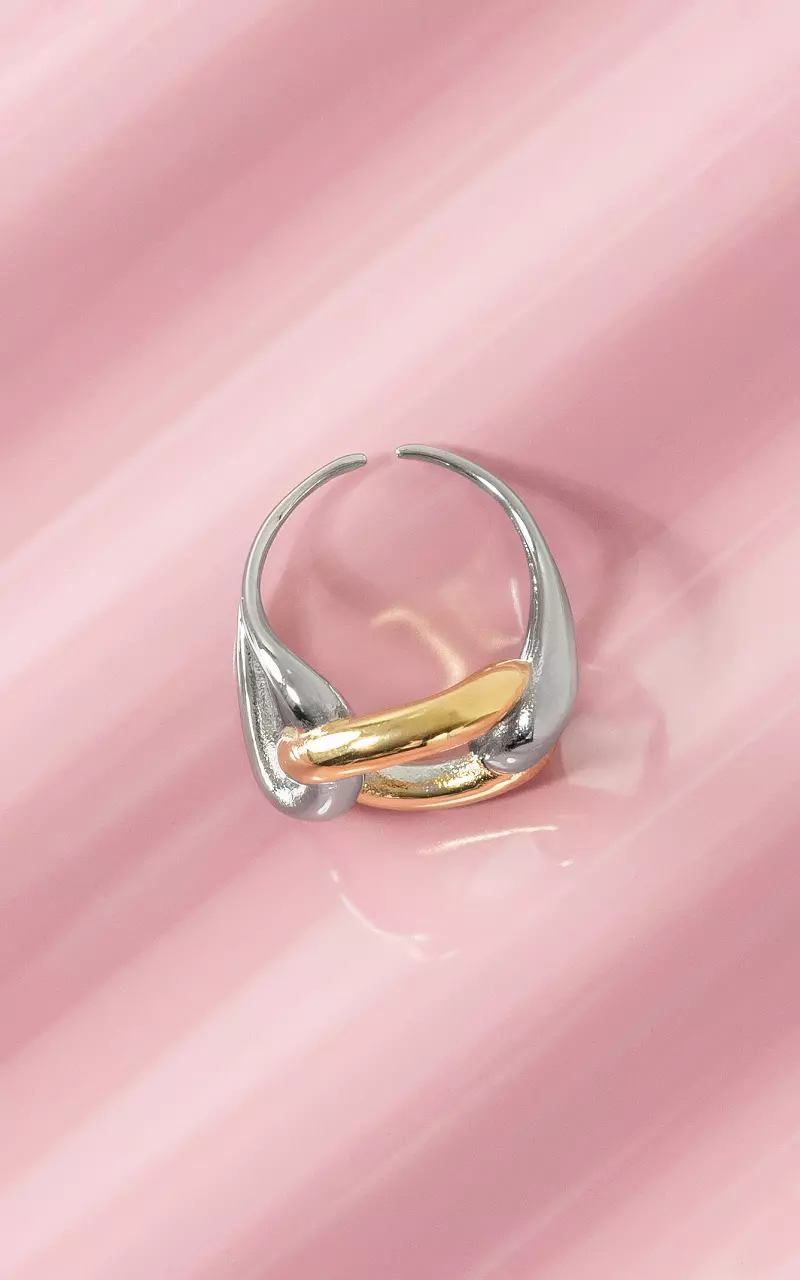 Verstelbare ring Zilver Goud