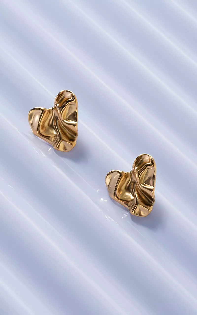 Hart oorbellen Goud