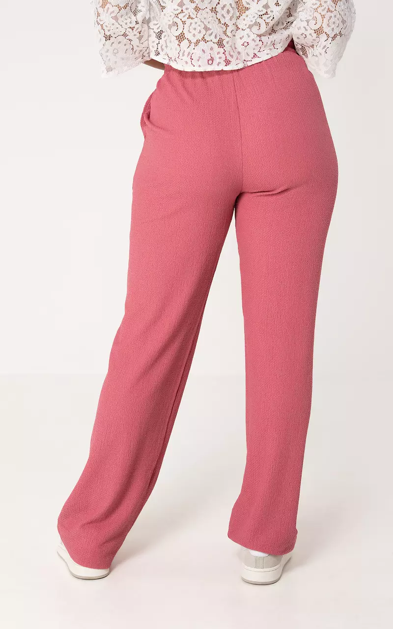 Wide leg broek Oudroze