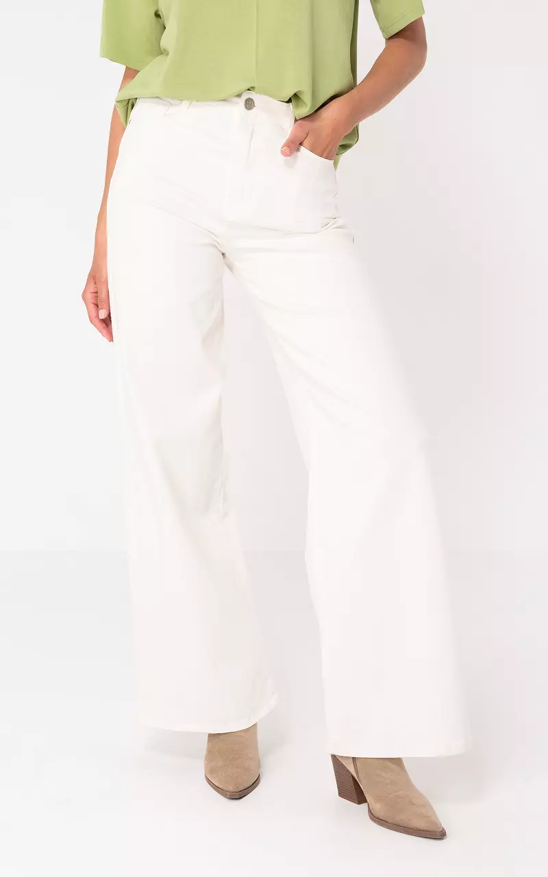 Wide leg jeans White