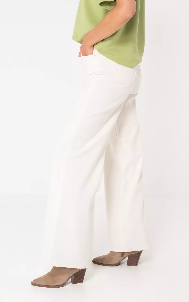 Wide leg jeans White