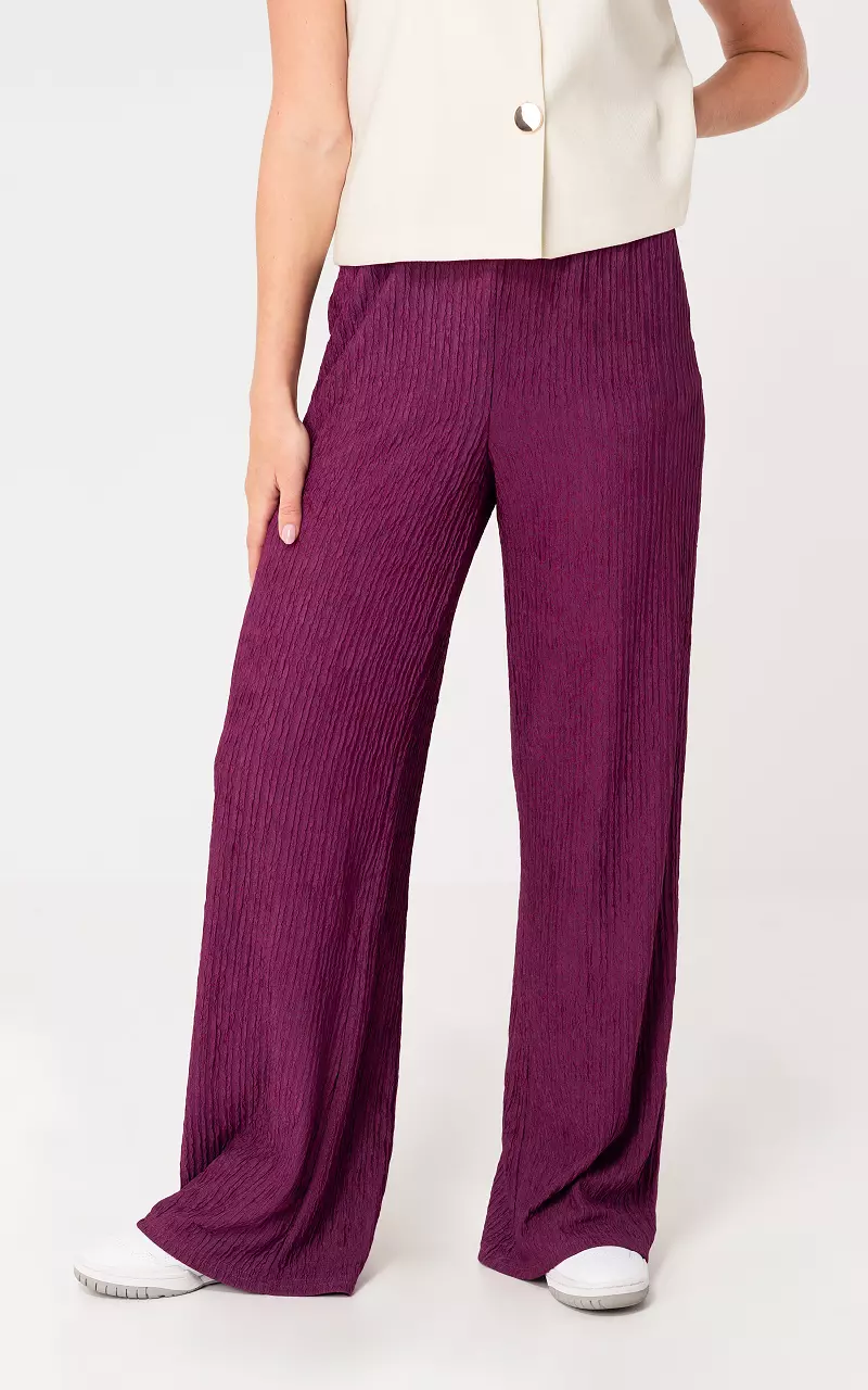 Losvallende broek Donkerpaars