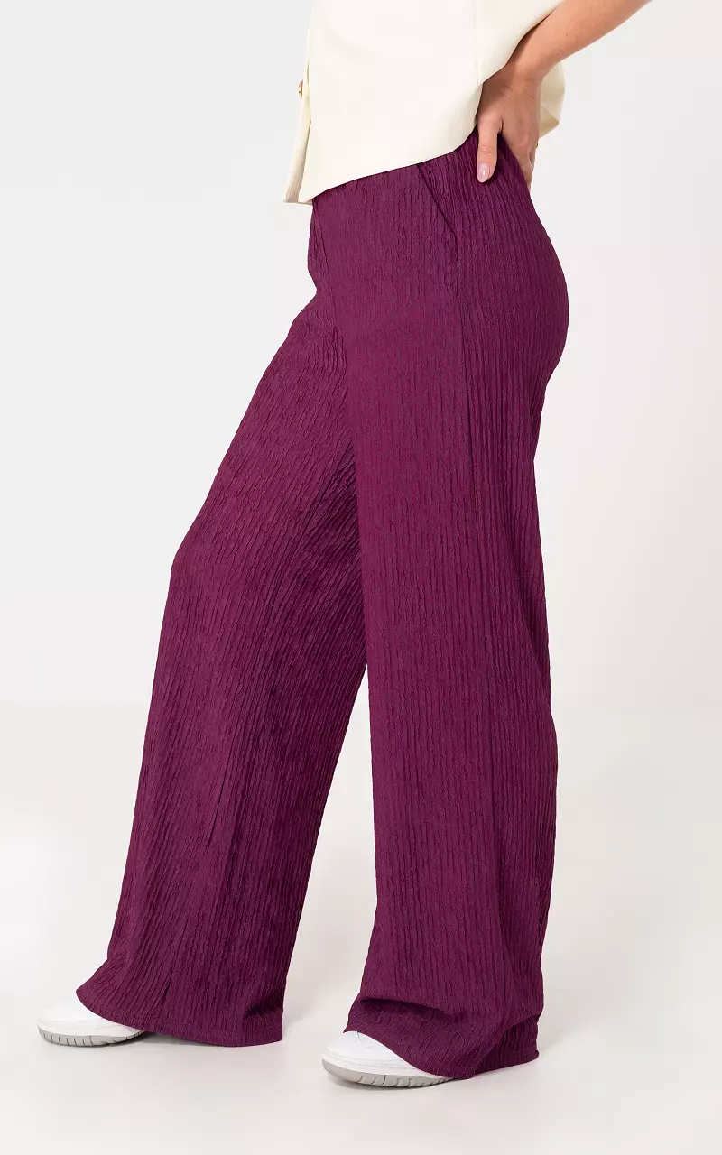 Losvallende broek Donkerpaars