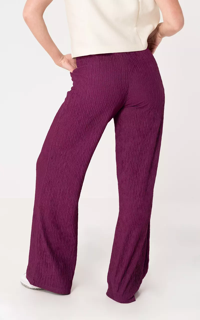 Losvallende broek Donkerpaars