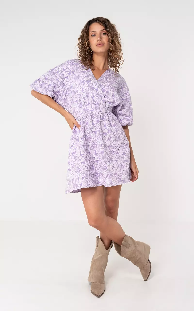 Jacquard Kleid Flieder