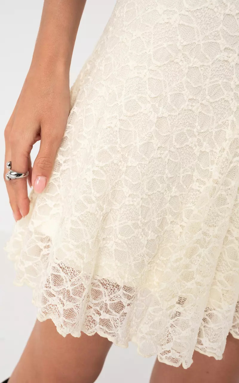 Laced skirt Cream