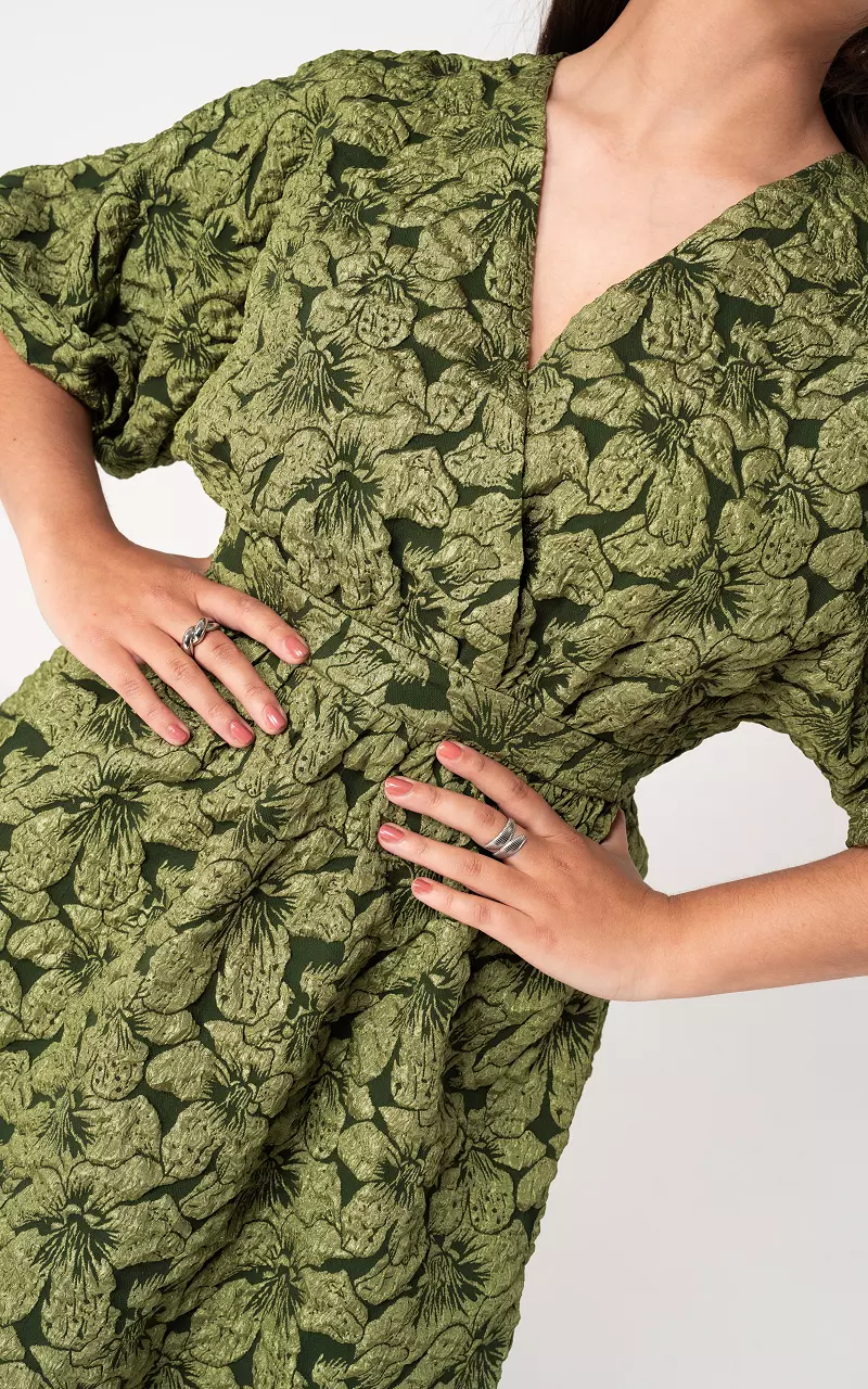Jacquard Kleid Grün