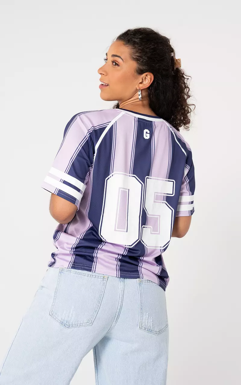 Sporty look t-shirt Purple Dark Blue