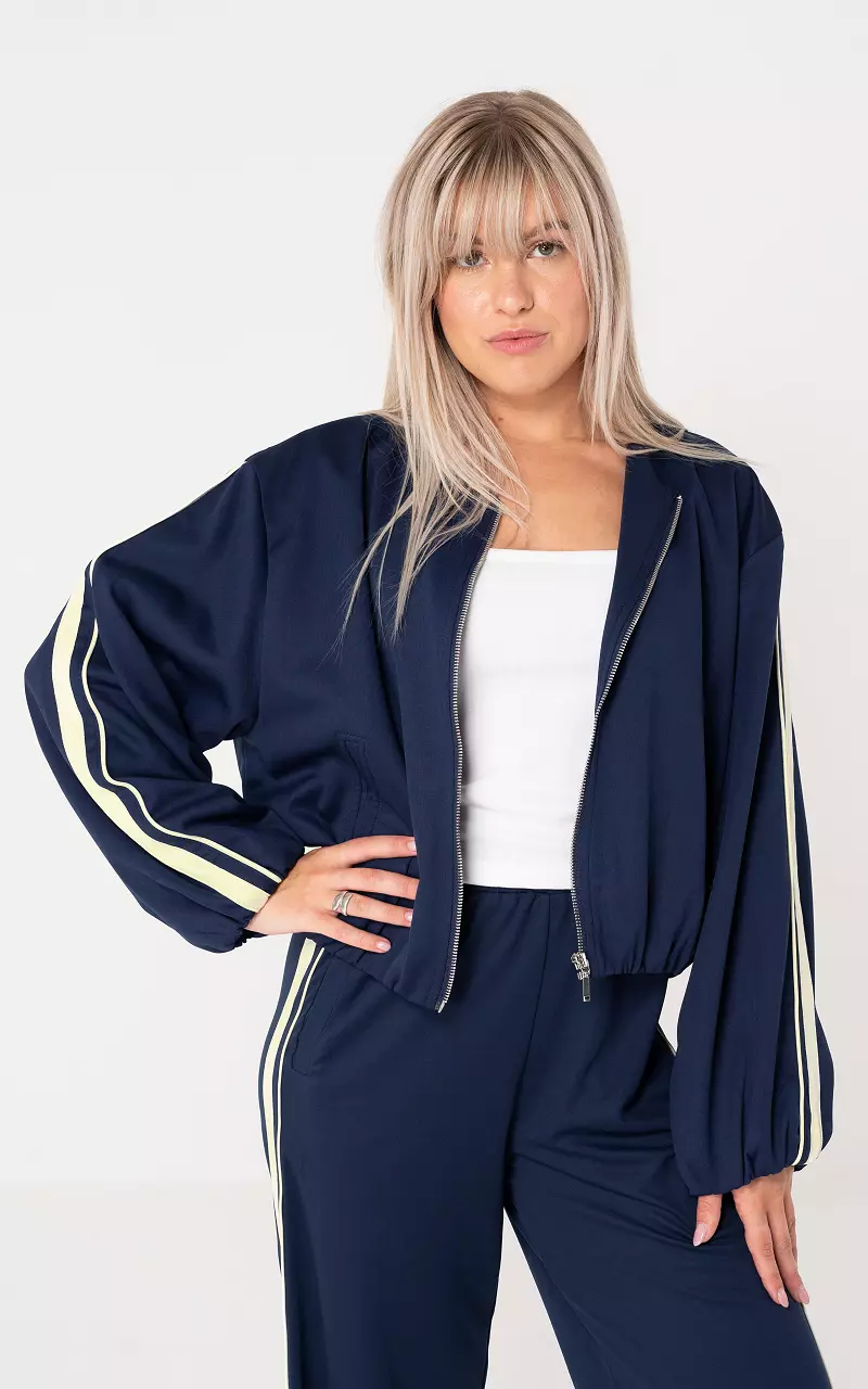 Bomberjack Donkerblauw Lichtgeel