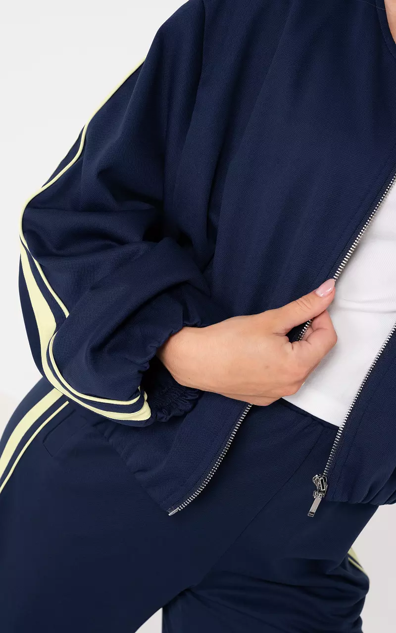 Bomberjack Donkerblauw Lichtgeel