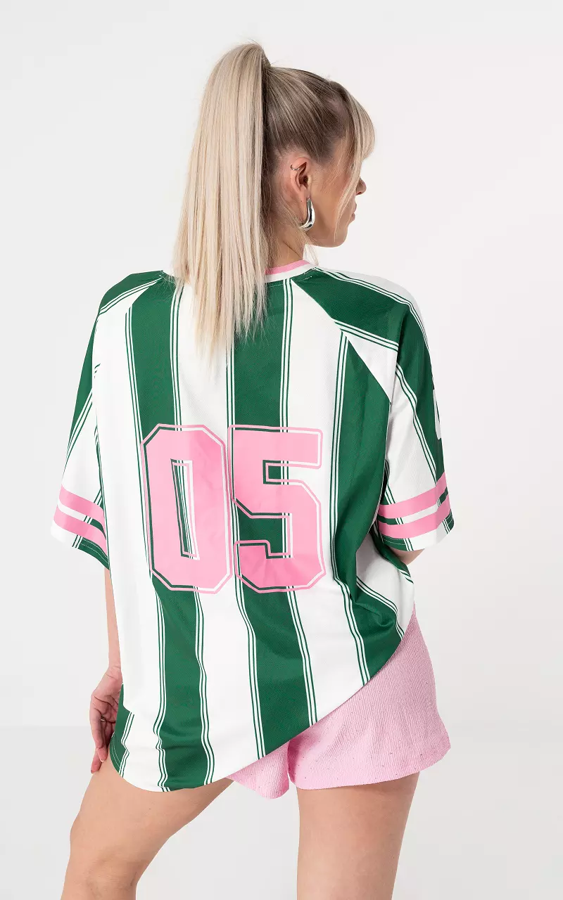 Sporty look t-shirt White Green