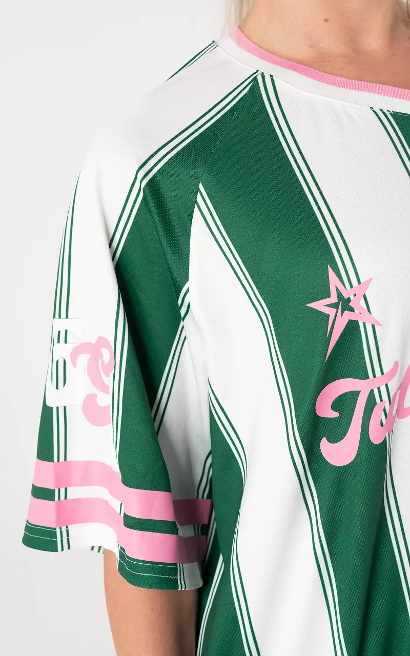 Sporty look t-shirt White Green