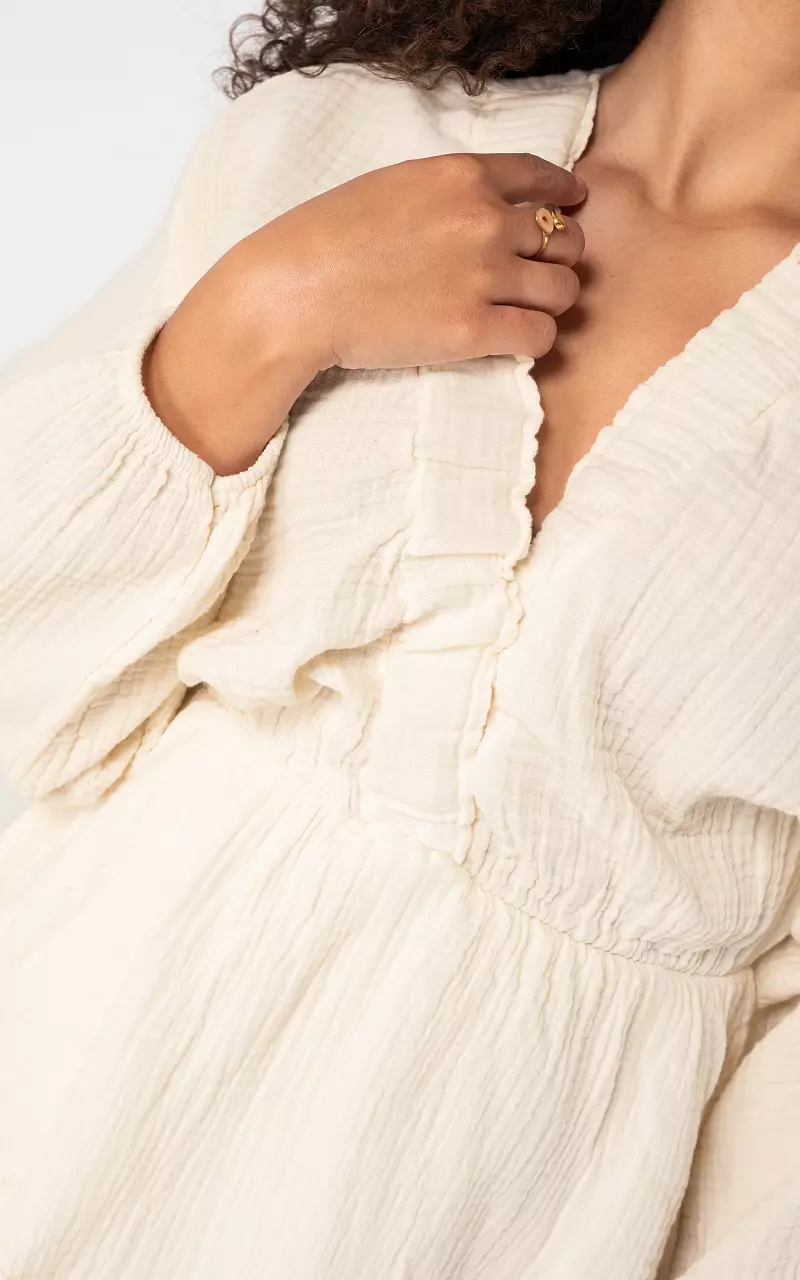 Cotton jumpsuit Cream