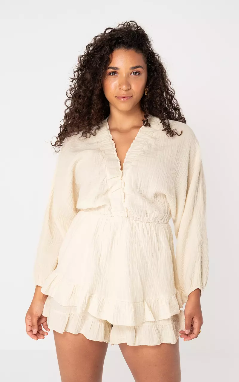 Cotton jumpsuit Cream