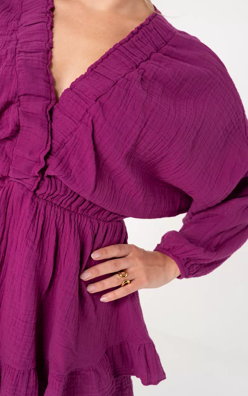 Cotton jumpsuit Fuchsia