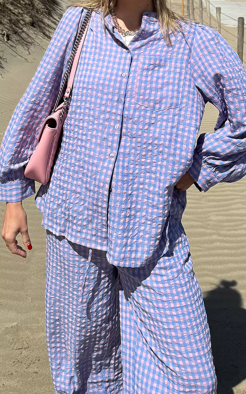 Oversized blouse Oudroze Blauw