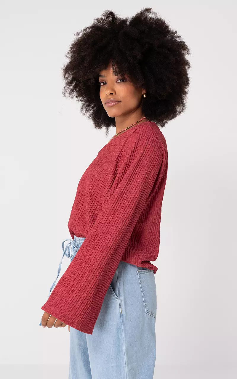 V-neck top Mauve Pink