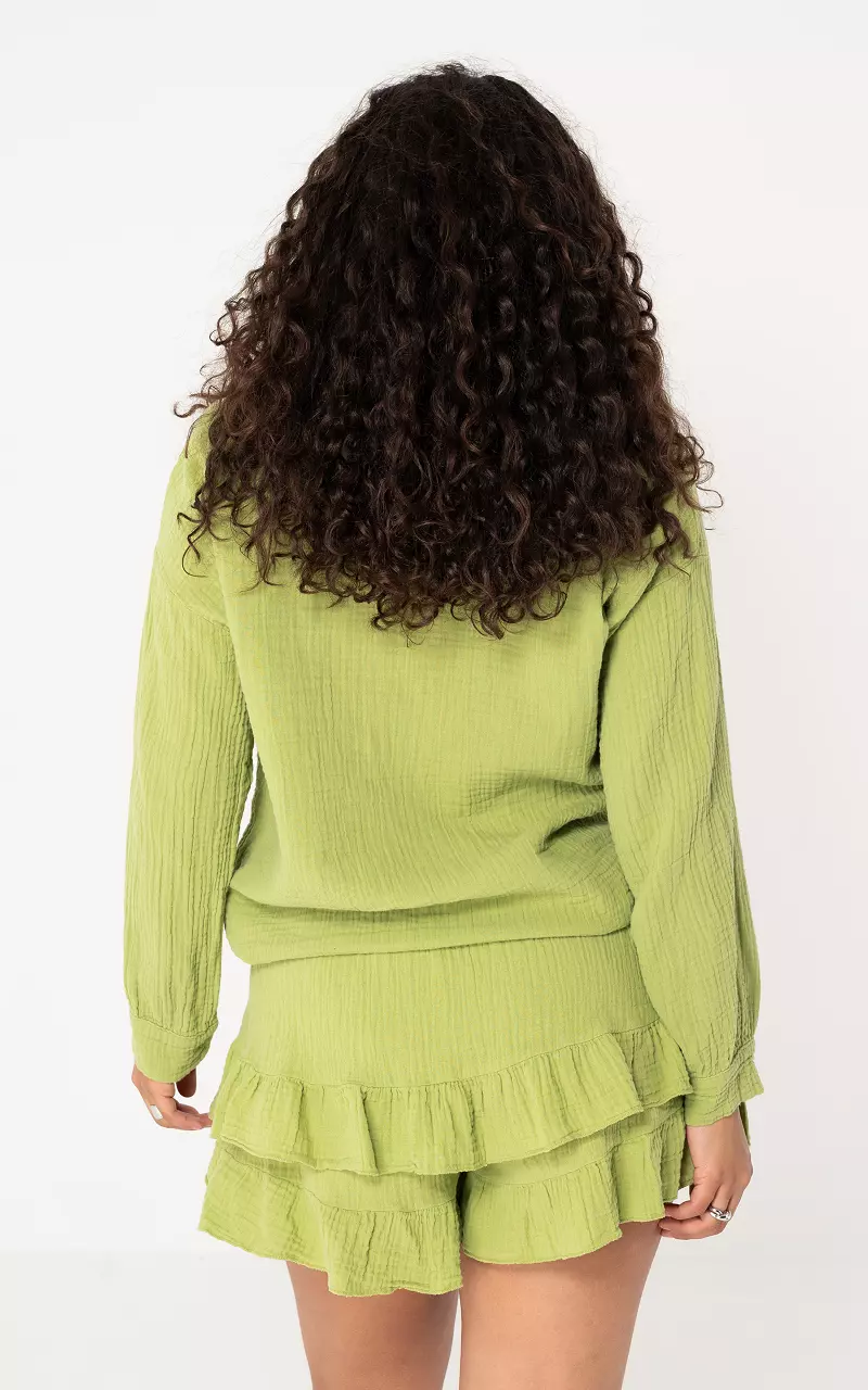 Cotton blouse Light Green