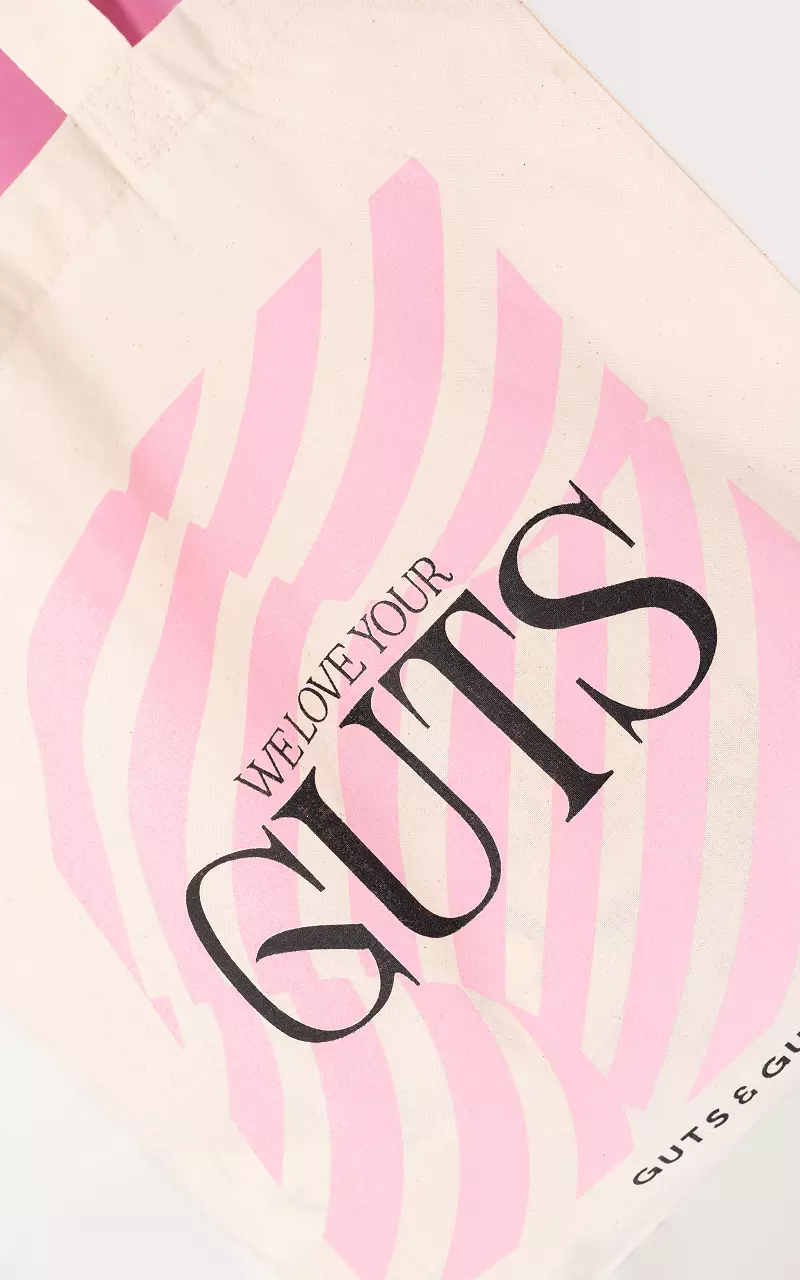 Katoenen tas Creme Roze