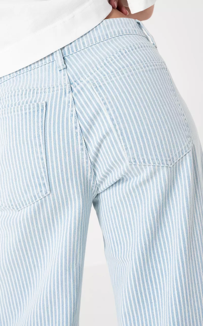 Baggy wide leg jeans  Light Blue White