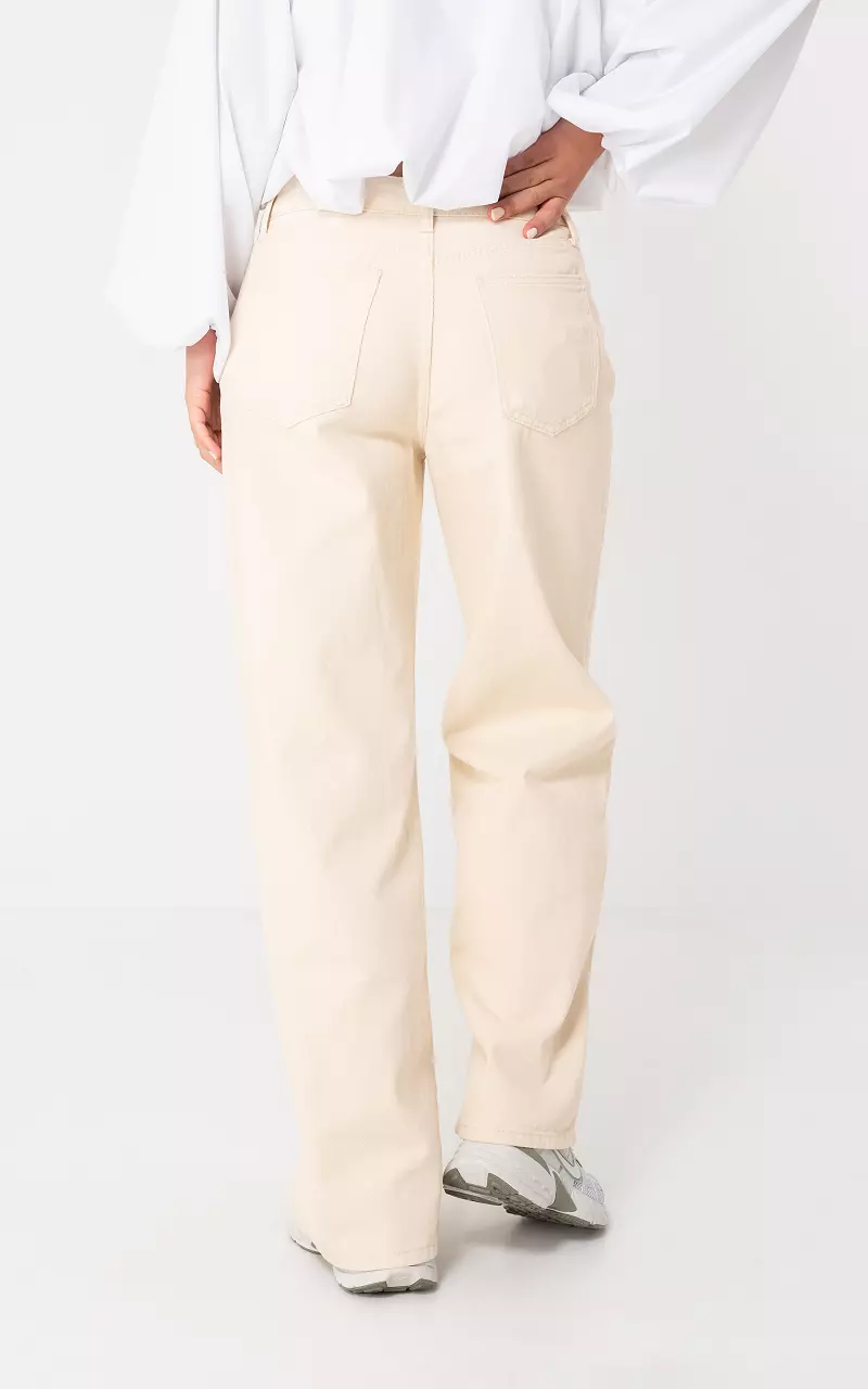 Baggy wide leg jeans  Beige